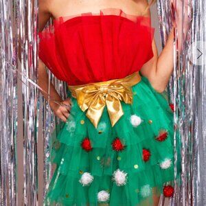 Tipsy Elves Christmas Tree Tulle dress